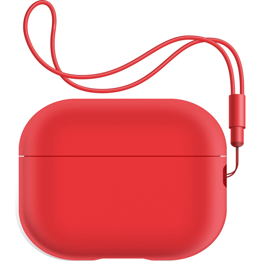 Чохол для навушників Armorstandart Silicone Case with straps для Apple Airpods Pro 2 Red (ARM68614) - зображення 1