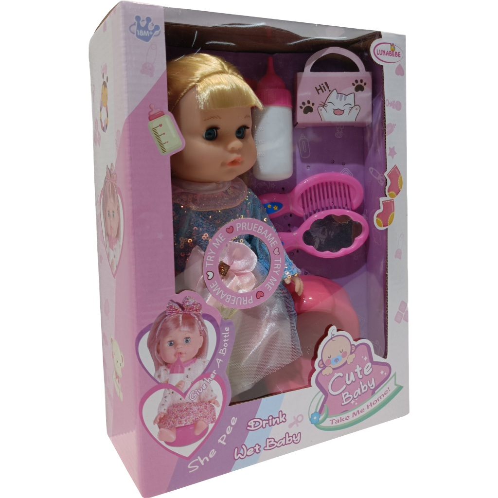 Лялька Lunabebe інтерактивна з волоссям та аксесуарами зі звуковими та функціональними ефектами 30 см (3858894674930) - зображення 2