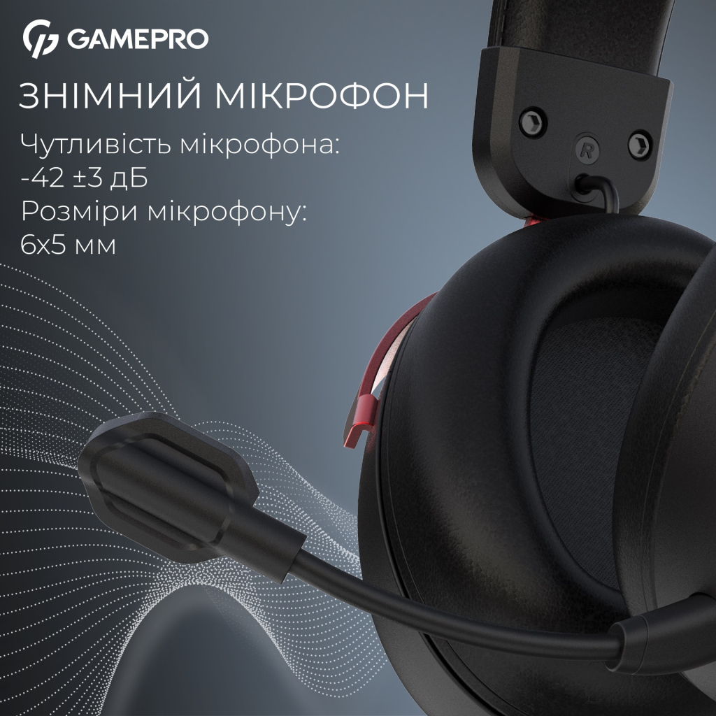 Навушники GamePro Asgard Freya Pro Wireless Black/Red (HSW201BR) - зображення 9