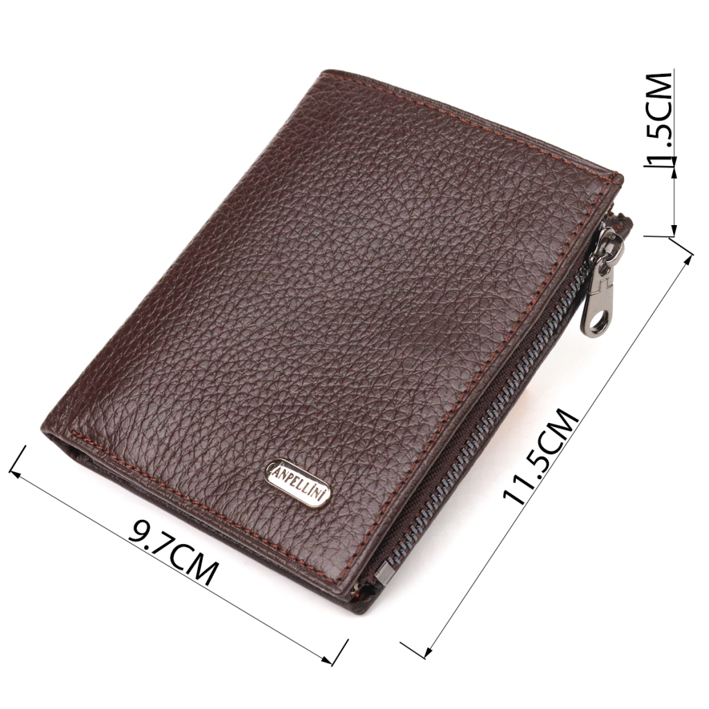 Гаманець Canpellini З натуральної шкіри Коричневий (21674) - зображення 3