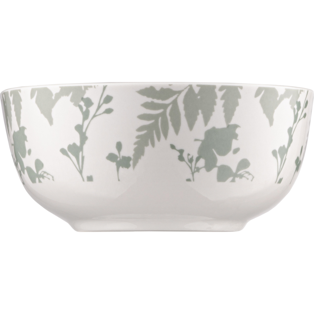 Салатник Ardesto Capri 510мл, 13.8см, порцеляна, біло-зелений (AR0414CWG) - зображення 3