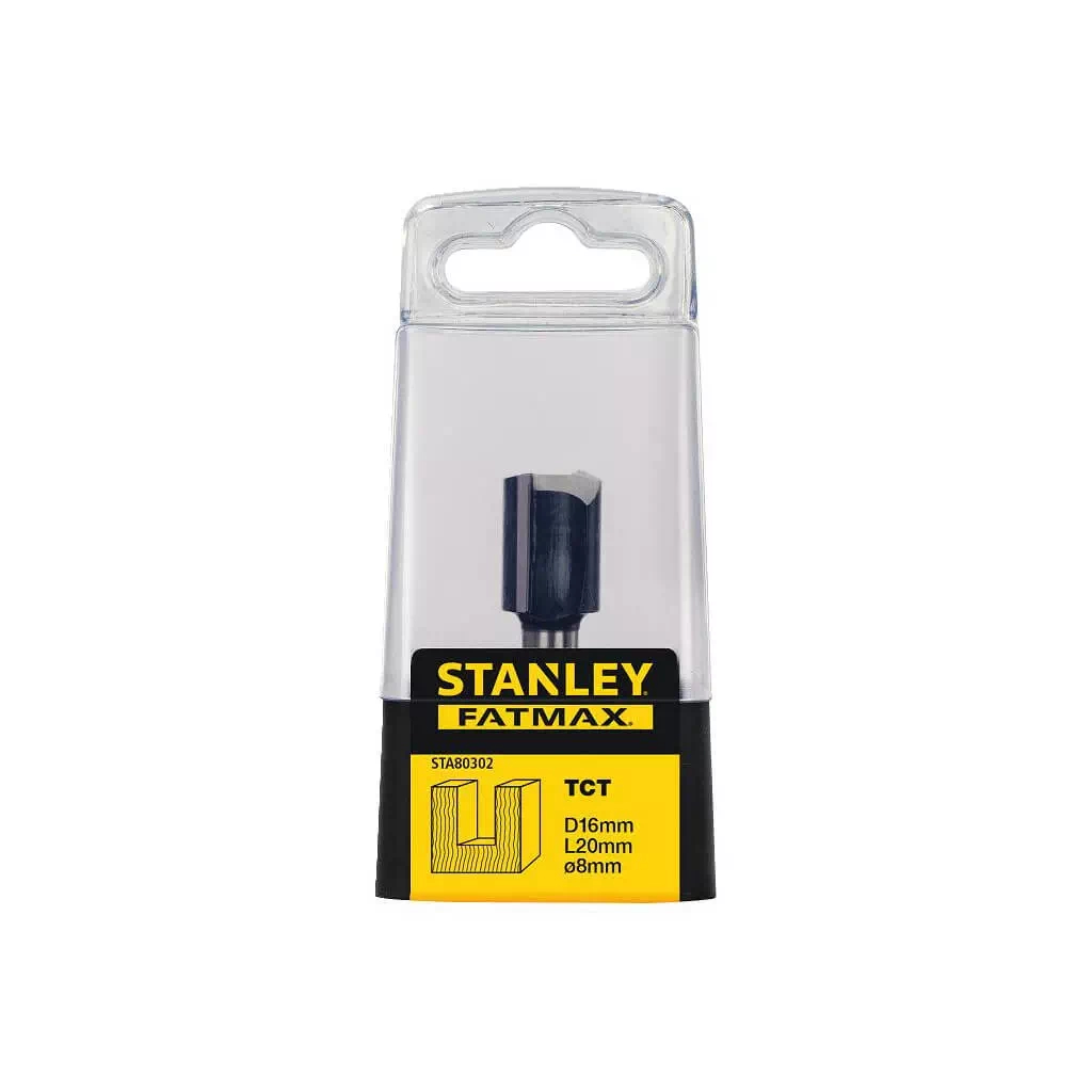 Фреза Stanley по дереву FatMax, ТСТ пазова пряма D=16 мм, L=20 мм, цанга 8 мм, бокс (STA80302) - зображення 2