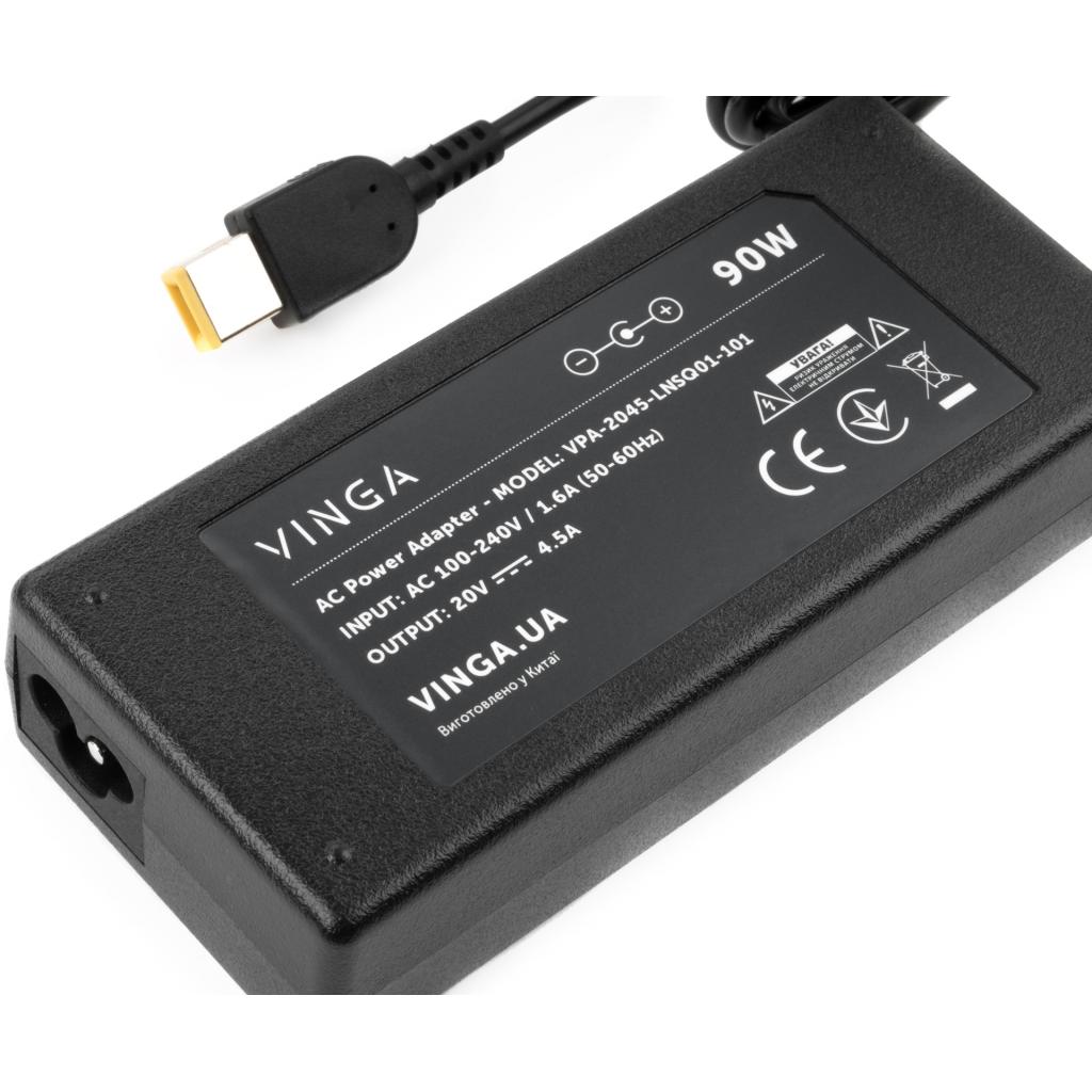 Блок живлення до ноутбуку Vinga Lenovo 90W 20V 4.5A square (VPA-2045-LNSQ01-101) - зображення 3