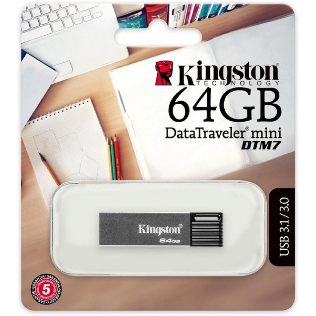 USB флеш накопичувач Kingston 64GB DT Mini DTM7 USB 3.0 (DTM7/64GB) - зображення 4