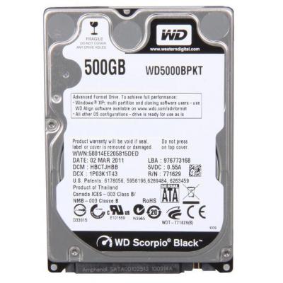 Жорсткий диск для ноутбука 2.5" 500GB WD (#WD5000BPKT-FR#) - зображення 1