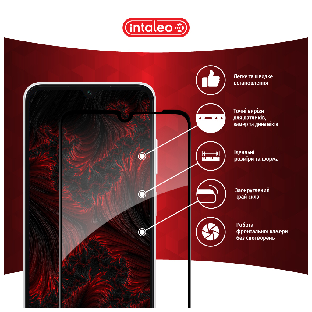 Скло захисне Intaleo Full Glue Samsung A05 Black (1283126578328) - зображення 3