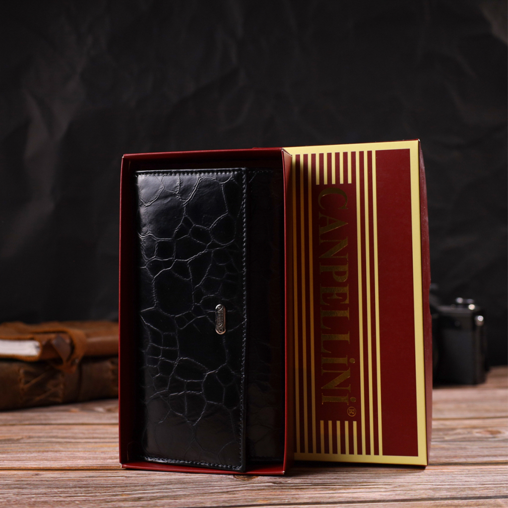 Гаманець Canpellini З натуральної шкіри Чорний (21834) - зображення 10