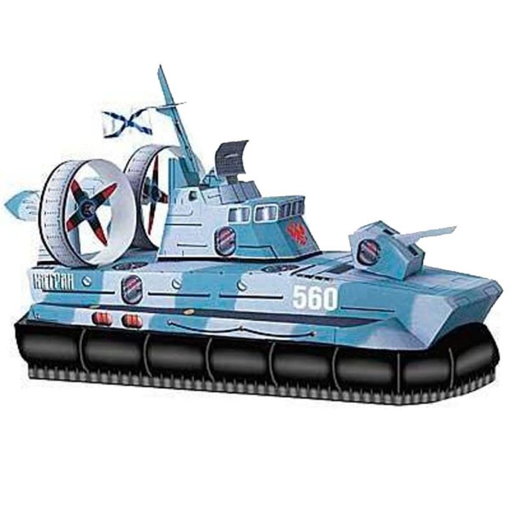 Збірна модель Умная бумага Катер на повітряній подушці серії Військова техніка (27) - зображення 1