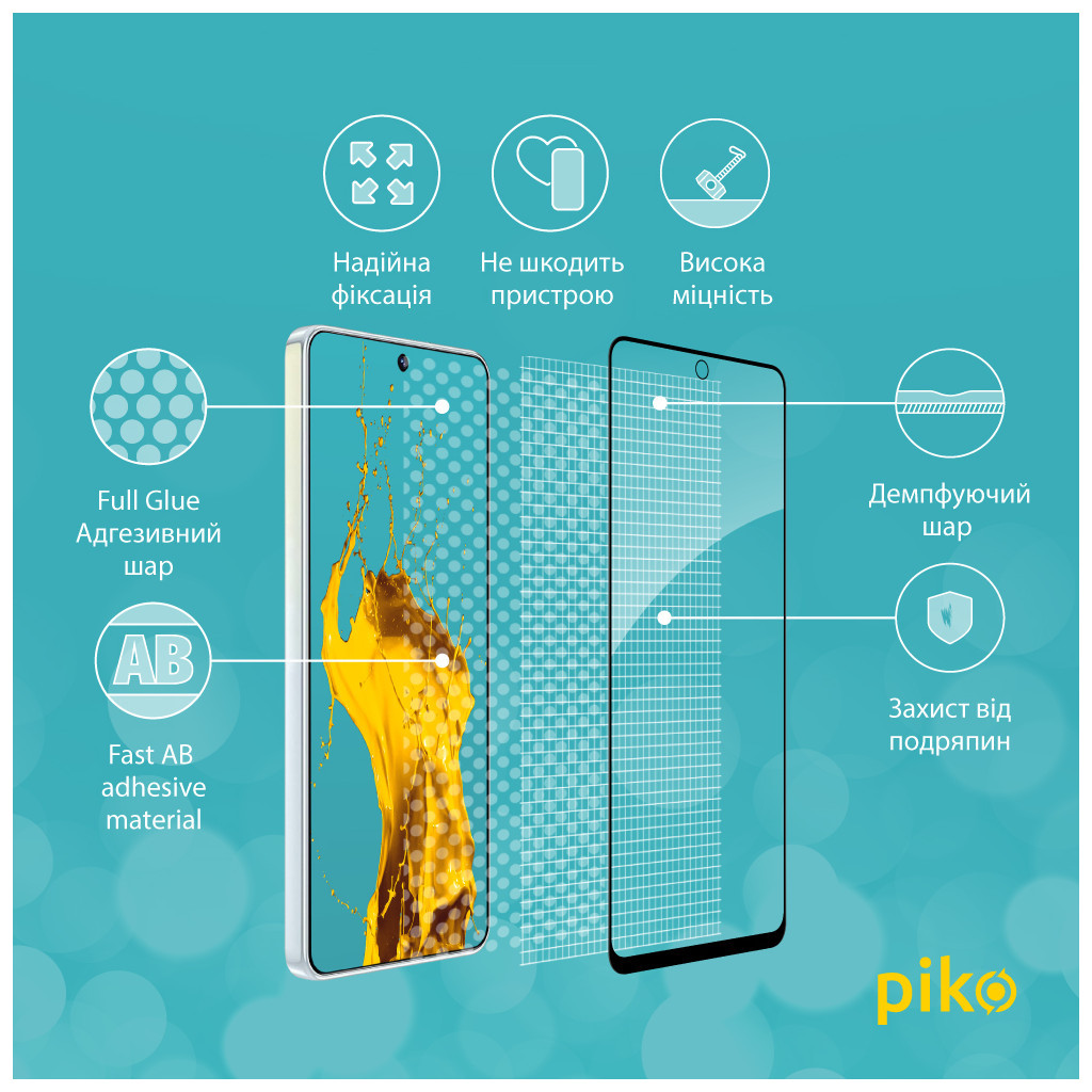 Скло захисне Piko Full Glue Tecno Camon 19/19 Pro (1283126547287) - зображення 3