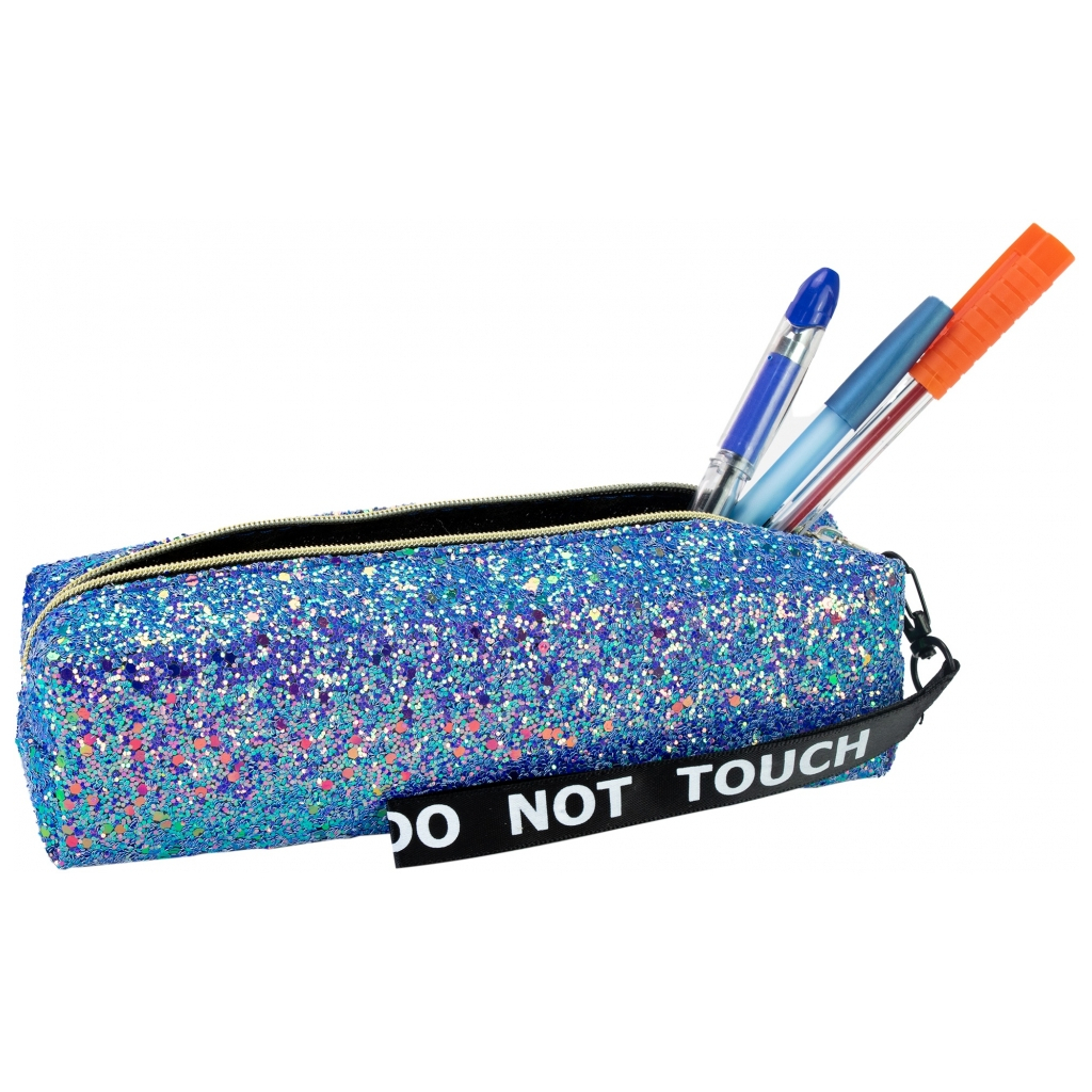Пенал Cool For School з блискітками та ремінцем на карабіні 1 відділення синій (CF87034) - зображення 2