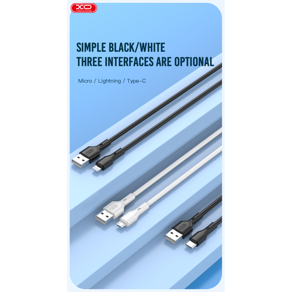 Дата кабель USB 2.0 AM to USB-C 1.0m white XO (NB230_C_White) - зображення 5