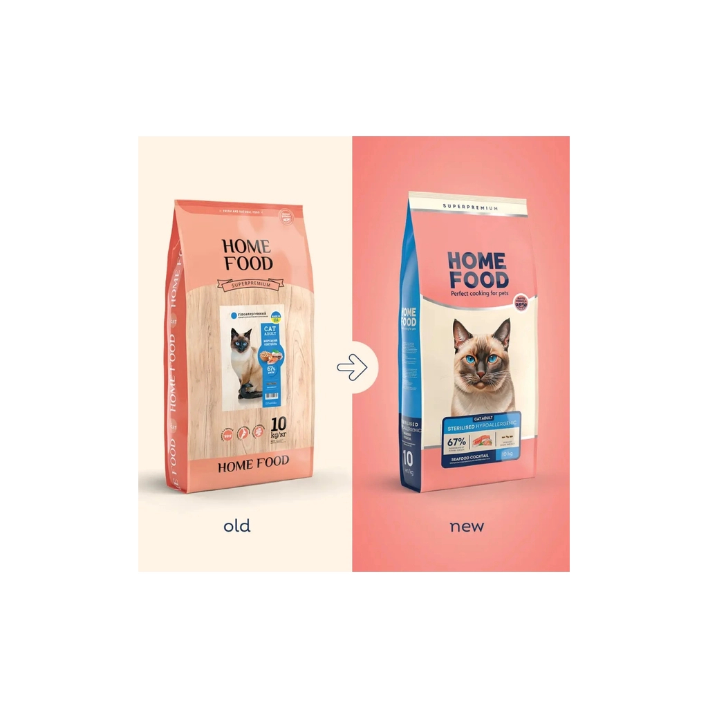 Сухий корм для кішок Home Food Hypoallergenic For sterilised морський коктейль 10 кг (4820235020590) - зображення 2
