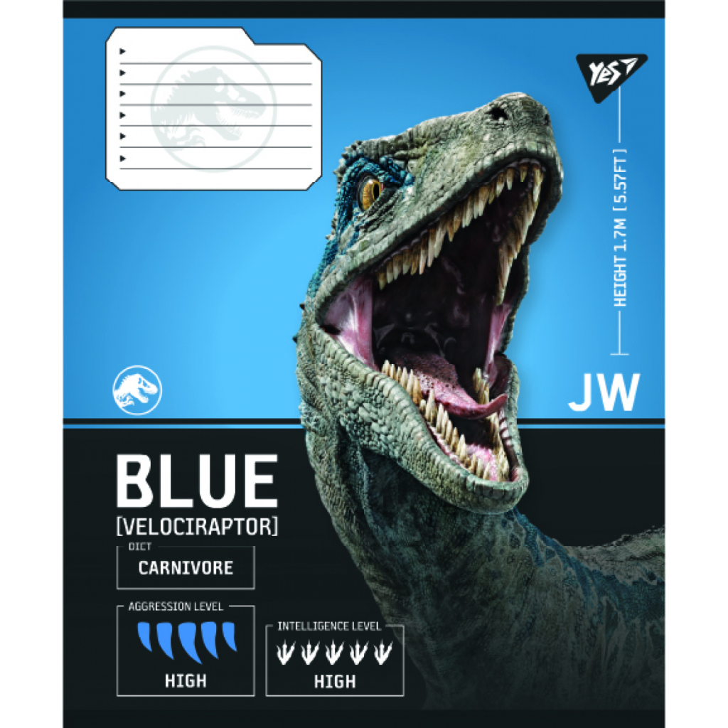 Зошит Yes JURASSIC WORLD Strength and Power А5 36 аркушів клітинка (767670) - зображення 5