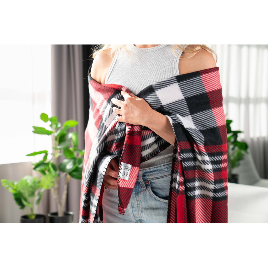 Плед Ardesto Fleece клітинка червоно-чорна 130х160 см (ART0704PB) - зображення 4