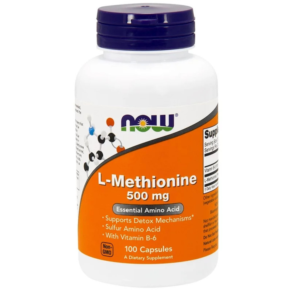 Амінокислота Now Foods L-Метіонін, L-Methionine, 500 мг, 100 капсул (NF0117) - зображення 1