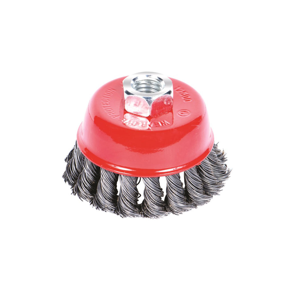 Щітка для електроінструменту Sigma дротяна чашеподібна 125мм М14x2мм сталева кручена 9026121 (9026121) - зображення 1