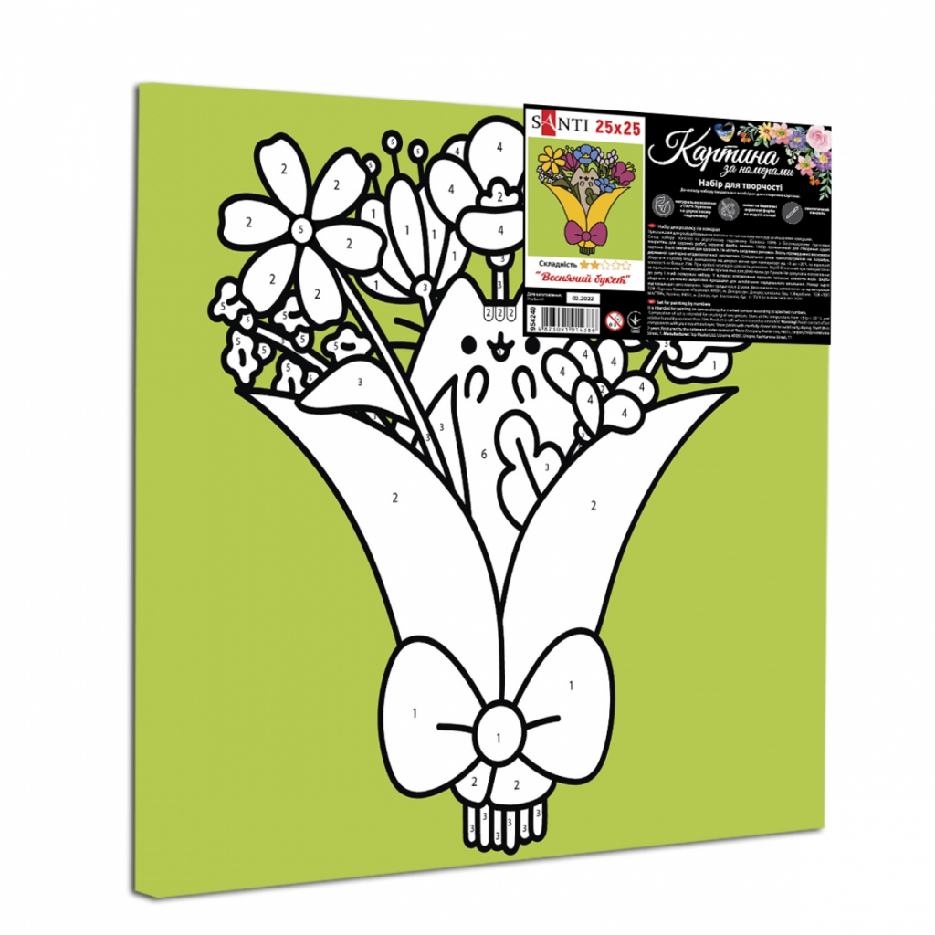 Картина по номерам Santi Весняний букет 25*25 см (954240) - зображення 2