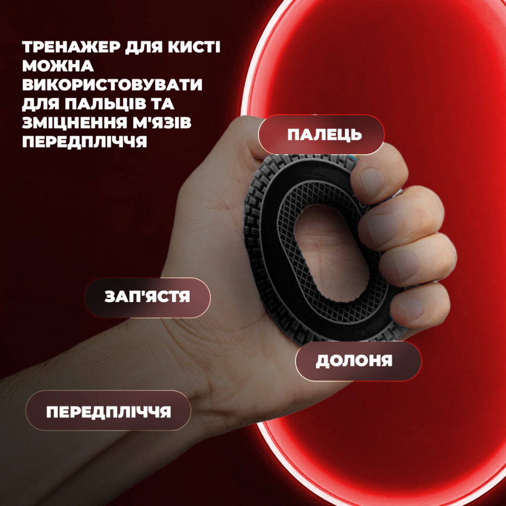 Еспандер PowerPlay PP-4333 Hand Grip Hard 30 кг Чорний (PP_4333_Black_30kg) - зображення 7