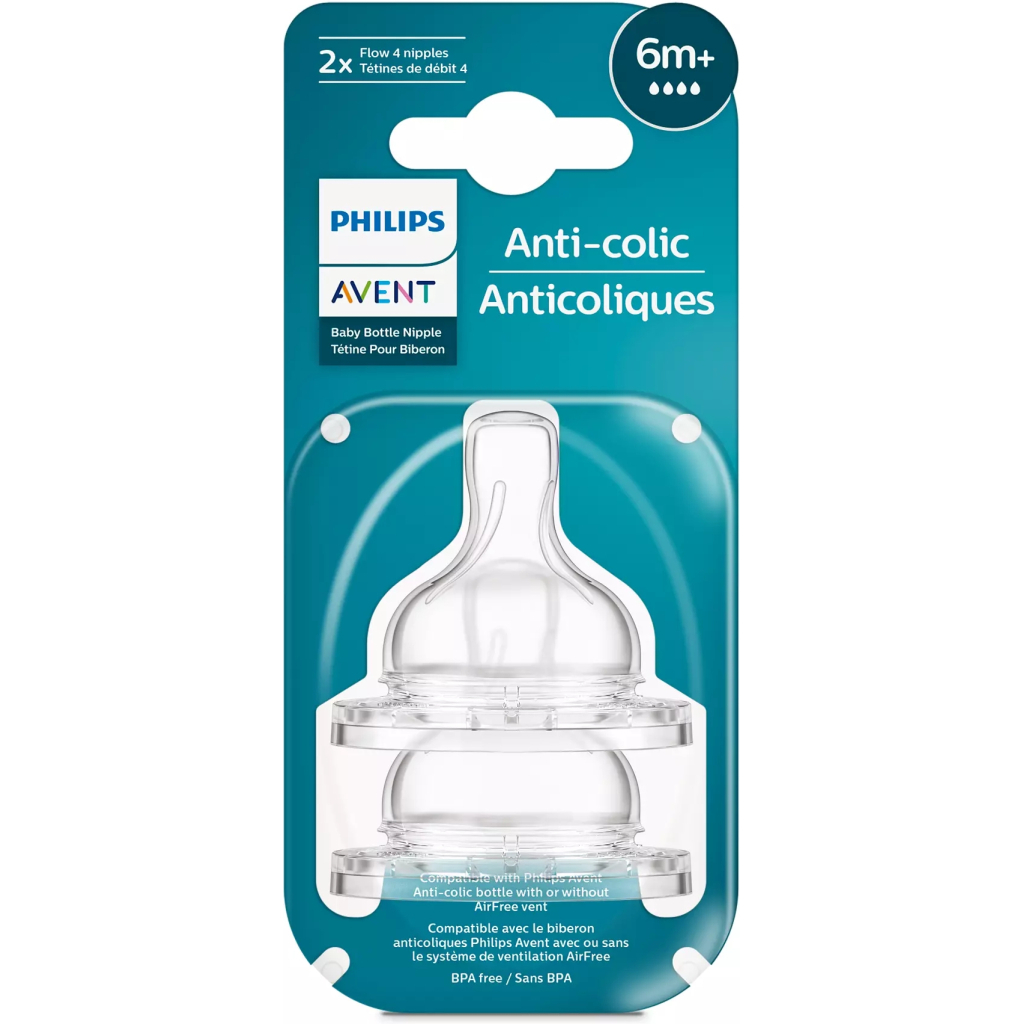 Соска Philips AVENT Анти-Колік, швидкий потік, від 6 міс. 2 шт (SCY764/02) - изображение 3