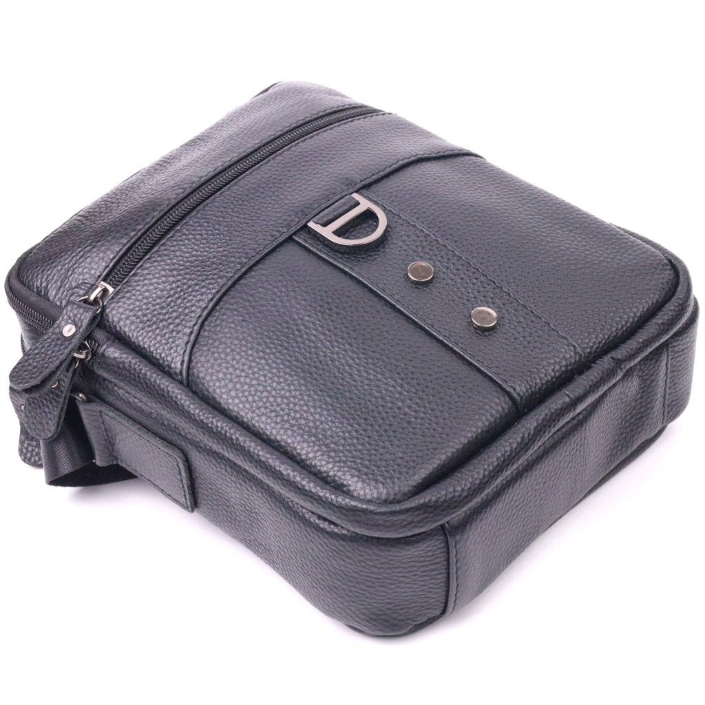 Сумка Vintage Чоловіча з натуральної шкіри Чорна (21291) - зображення 5