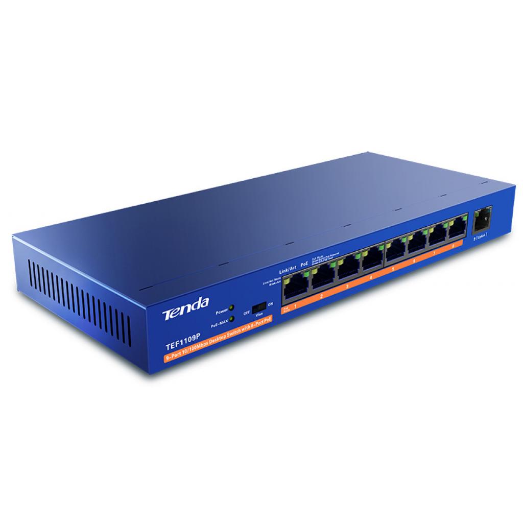 Комутатор мережевий Tenda TEF1109P - зображення 3