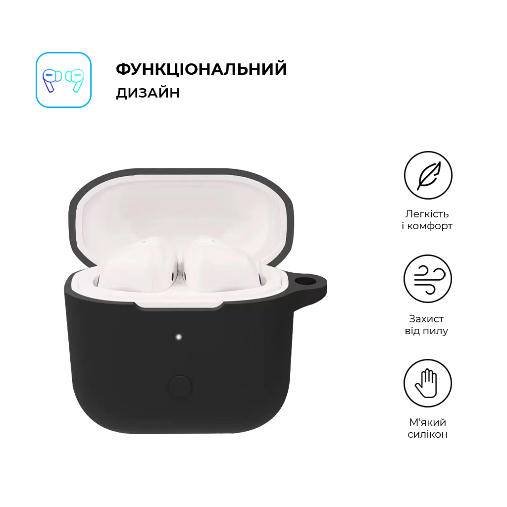 Чохол для навушників Armorstandart Hang Case для Xiaomi Redmi Buds 3 Black (ARM67078) - зображення 2