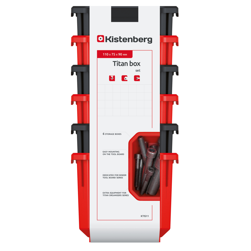 Ящик для інструментів Kistenberg набір ємностей 6 шт, 110*75*263, TITAN, KTIS11 (KTIS11) - зображення 7