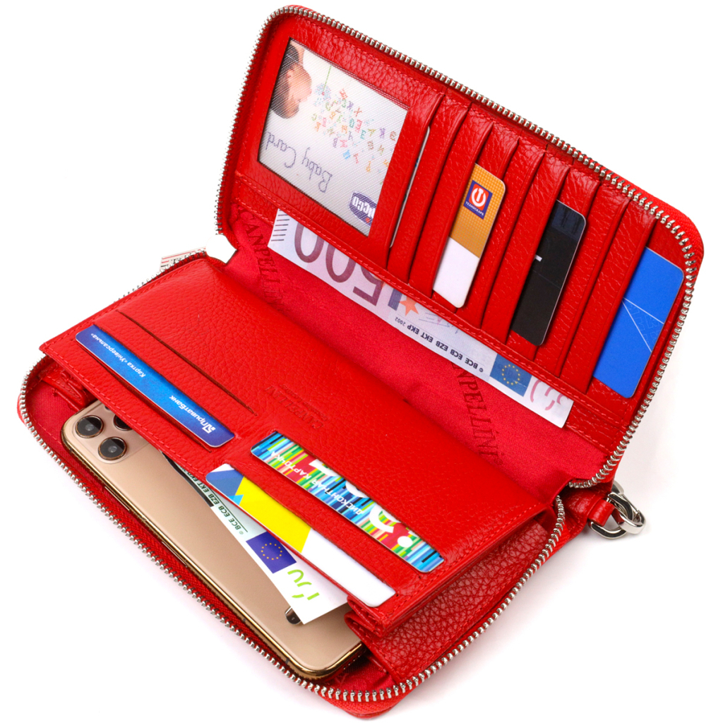 Гаманець Canpellini З натуральної шкіри Червоний (21921) - зображення 6