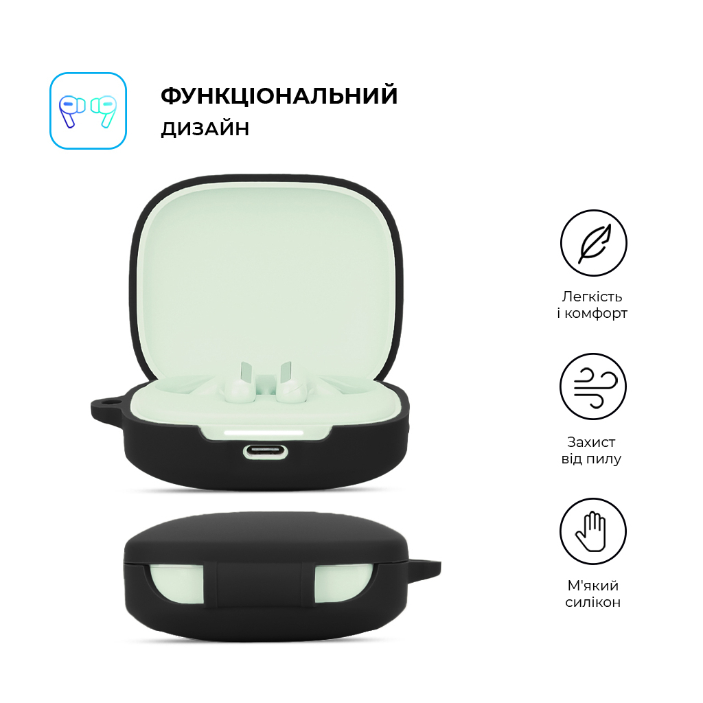 Чохол для навушників Armorstandart Hang Case для Xiaomi Redmi Buds 6 Black (ARM83390) - зображення 2