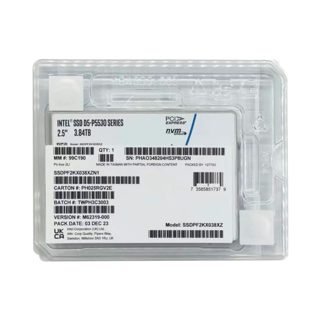 Накопичувач SSD U.2 2.5" 3.84TB D5-P5530 15mm INTEL (SSDPF2KX038XZN1) - зображення 4