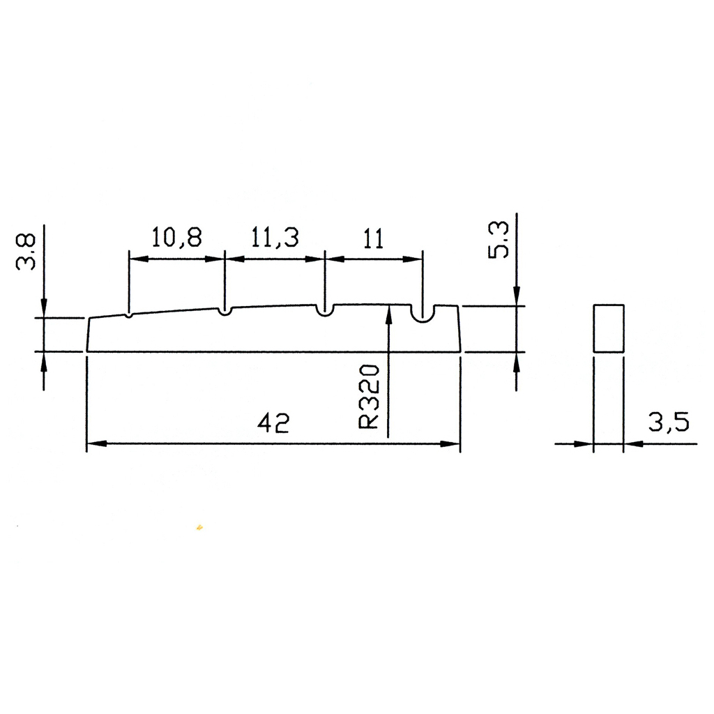 Поріжок для гітари Paxphil NT004 White - зображення 2