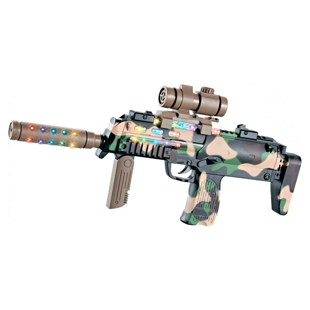 Іграшкова зброя ZIPP Toys Автомат світлозвуковий HK MP7 в наборі з окулярами, камуфляж (810A) - зображення 1