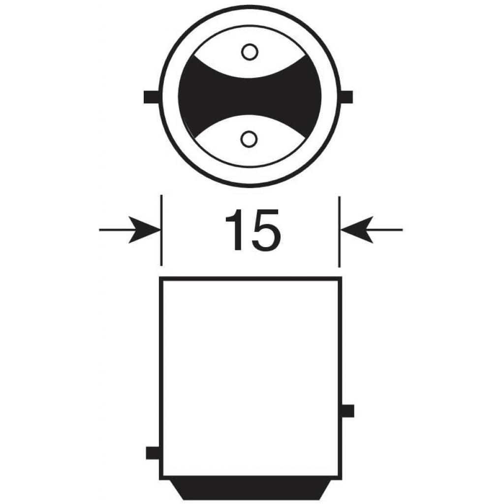 Автолампа Osram світлодіодна (OS 1457 YE-02B) - зображення 2