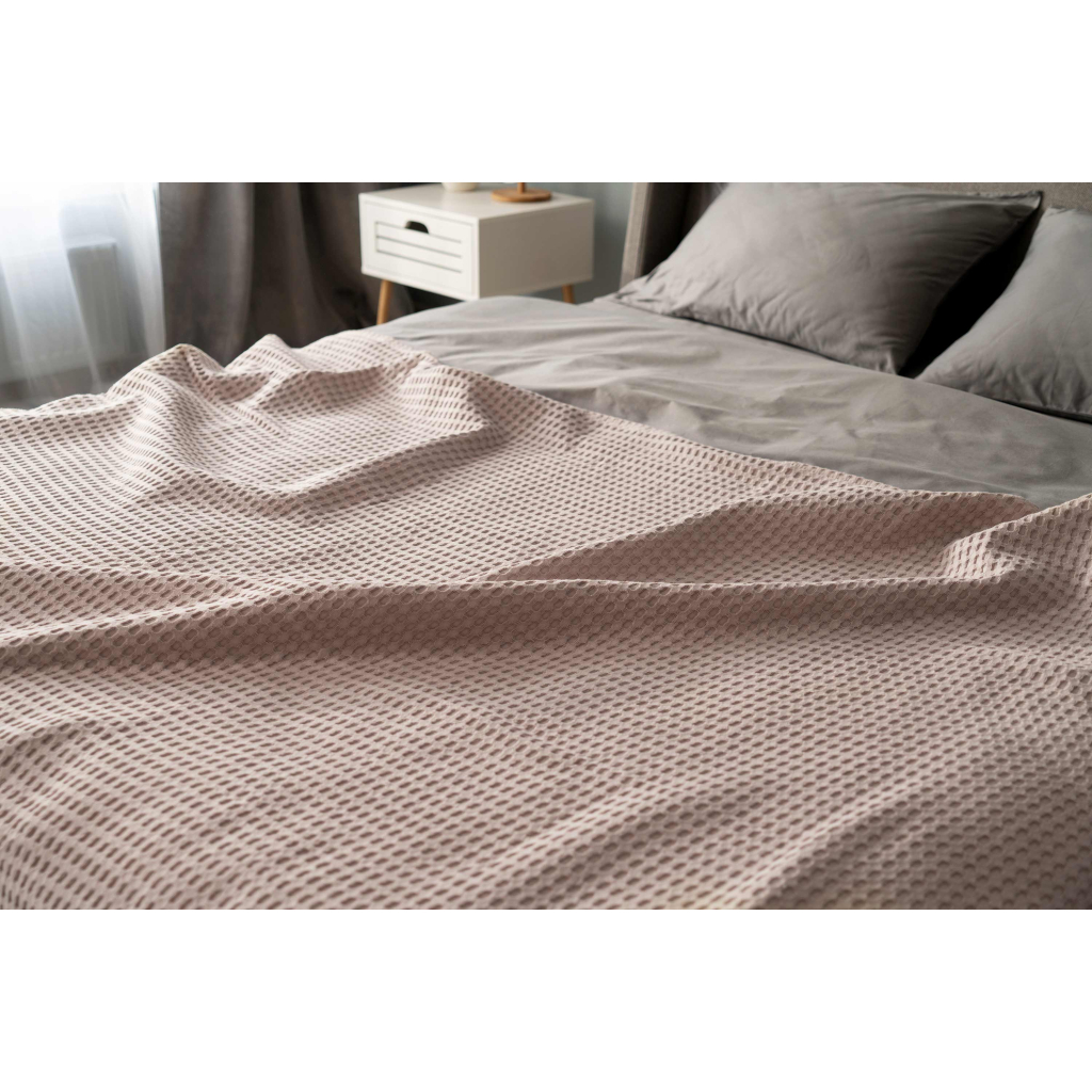 Плед Ardesto Pique 100% бежевий бавовна 220х230 см (ART0822PE) - зображення 5