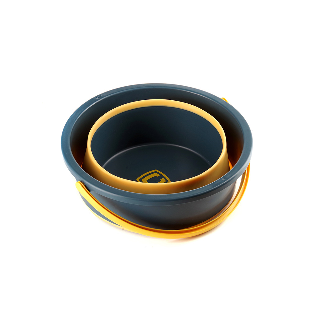 Відро складне СИЛА силіконове 10 л orange-black (961002) - зображення 4