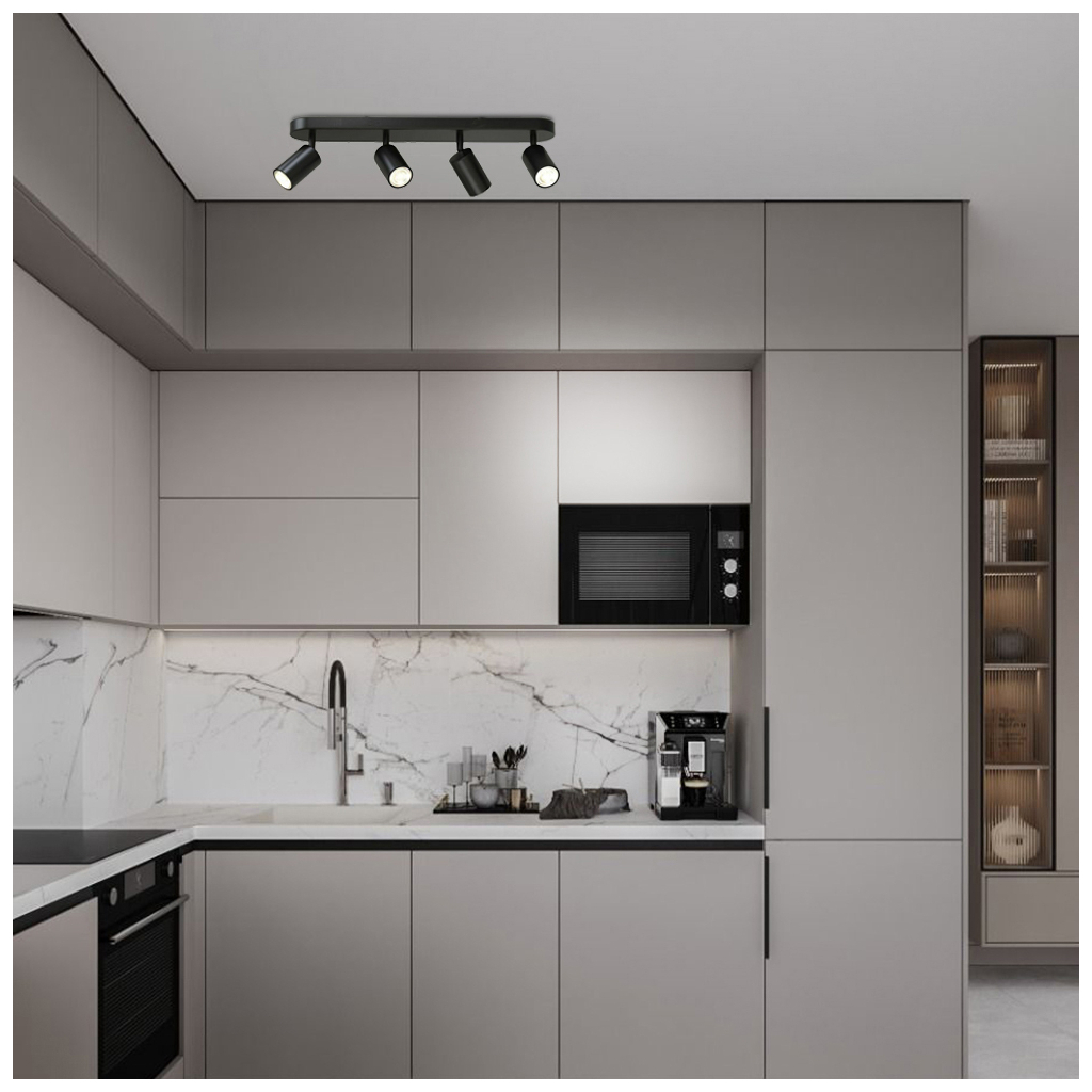 Світильник Videx під лампу 4xGU10 накладний поворотний (VL-SPF05B-WPB) - изображение 4