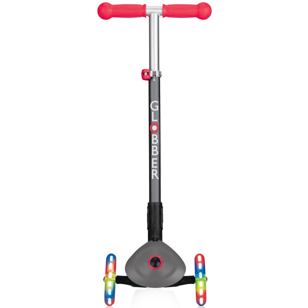 Самокат Globber Primo Foldable Lights сіро-червоний (432-120-2) - зображення 5
