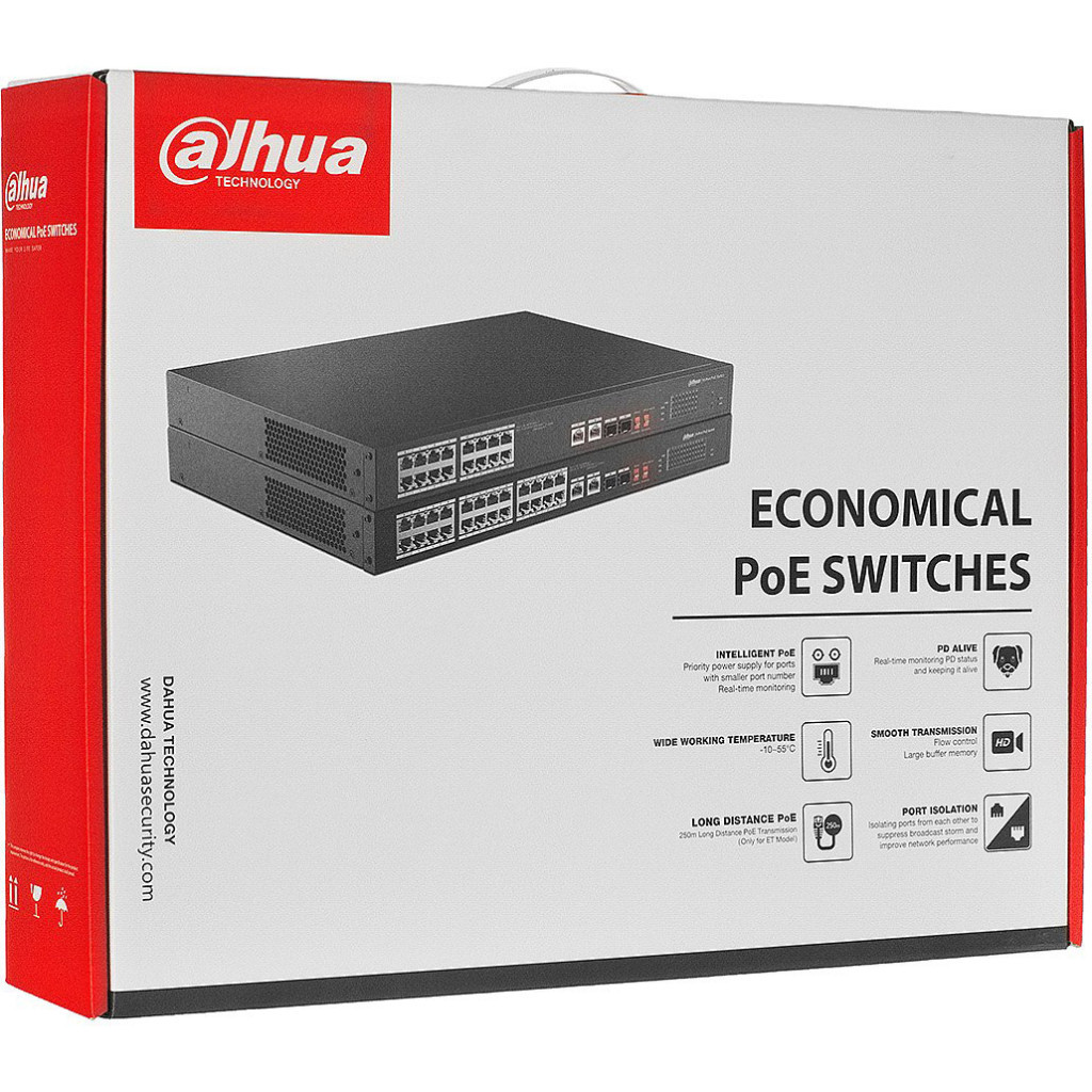Комутатор мережевий Dahua DH-PFS3218-16ET-135 - зображення 5
