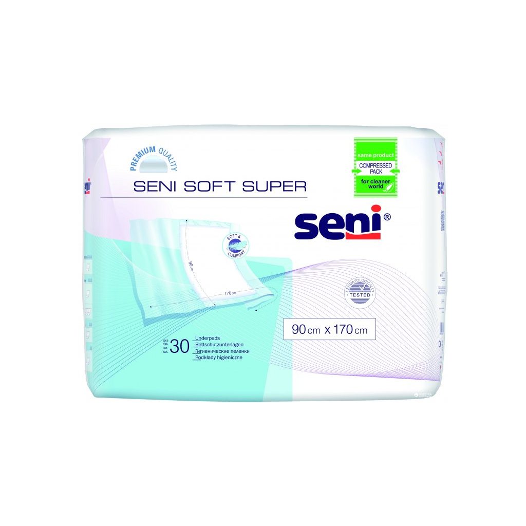 Пелюшки для малюків Seni Soft 90x170 см 30 шт (5900516691998) - изображение 1