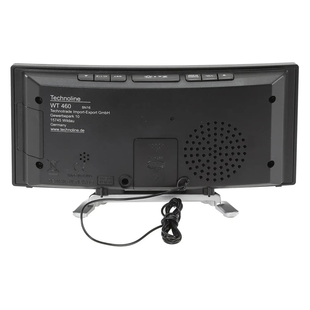 Настільний годинник Technoline WT460 Blue LED з радіо Black/Silver (DAS301824) - зображення 4