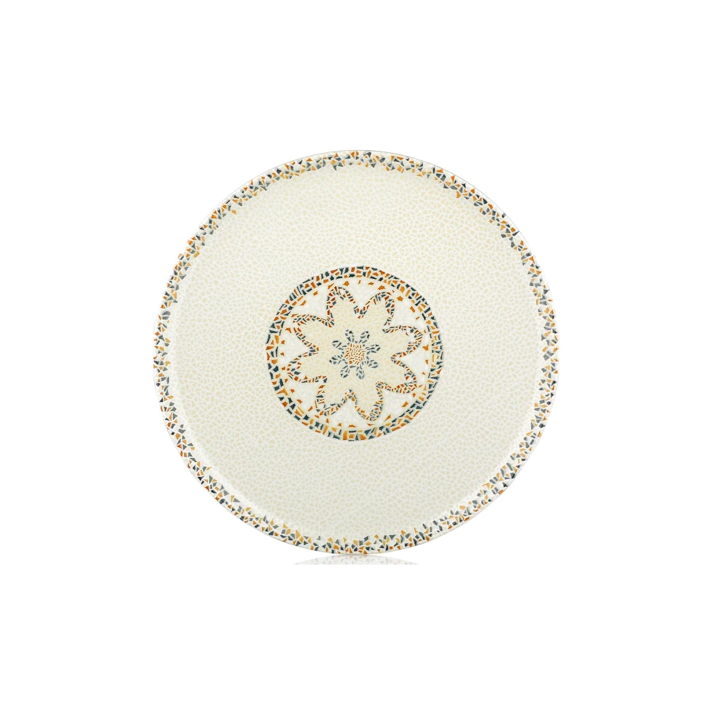 Тарілка By Bone Tinta Tessera кругла 25 см (TN-TS-ZT-25-DZ) - зображення 1