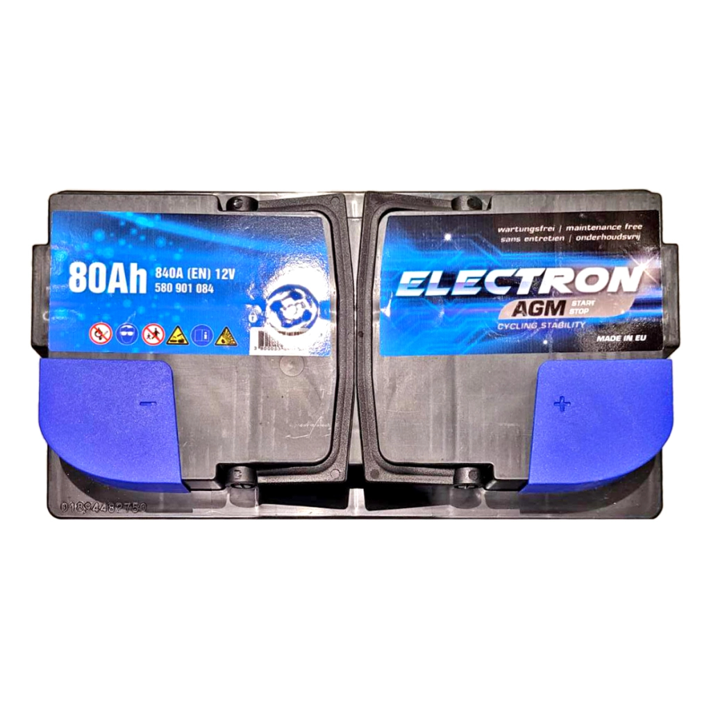 Акумулятор автомобільний ELECTRON AGM AGM 80Ah Ев (-/+) (840EN) (580901084) - зображення 2