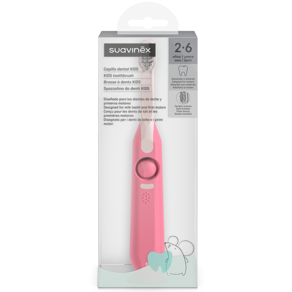Дитяча зубна щітка Suavinex від 2 до 6 років, STAGE 2, рожева (403016) - зображення 4