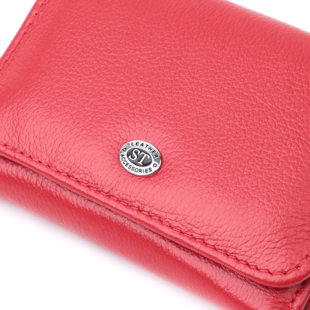Гаманець ST Leather З натуральної шкіри Червоний (22721) - зображення 5