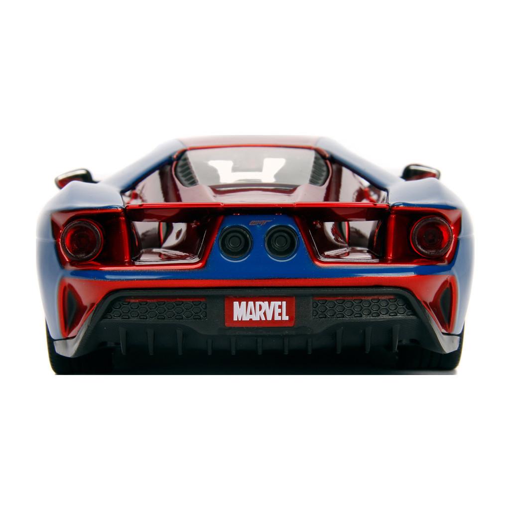 Машина Jada металева Марвел Людина-павук Ford GT (2017) + фігурка Людини-павука 1:24 (253225002) - зображення 10