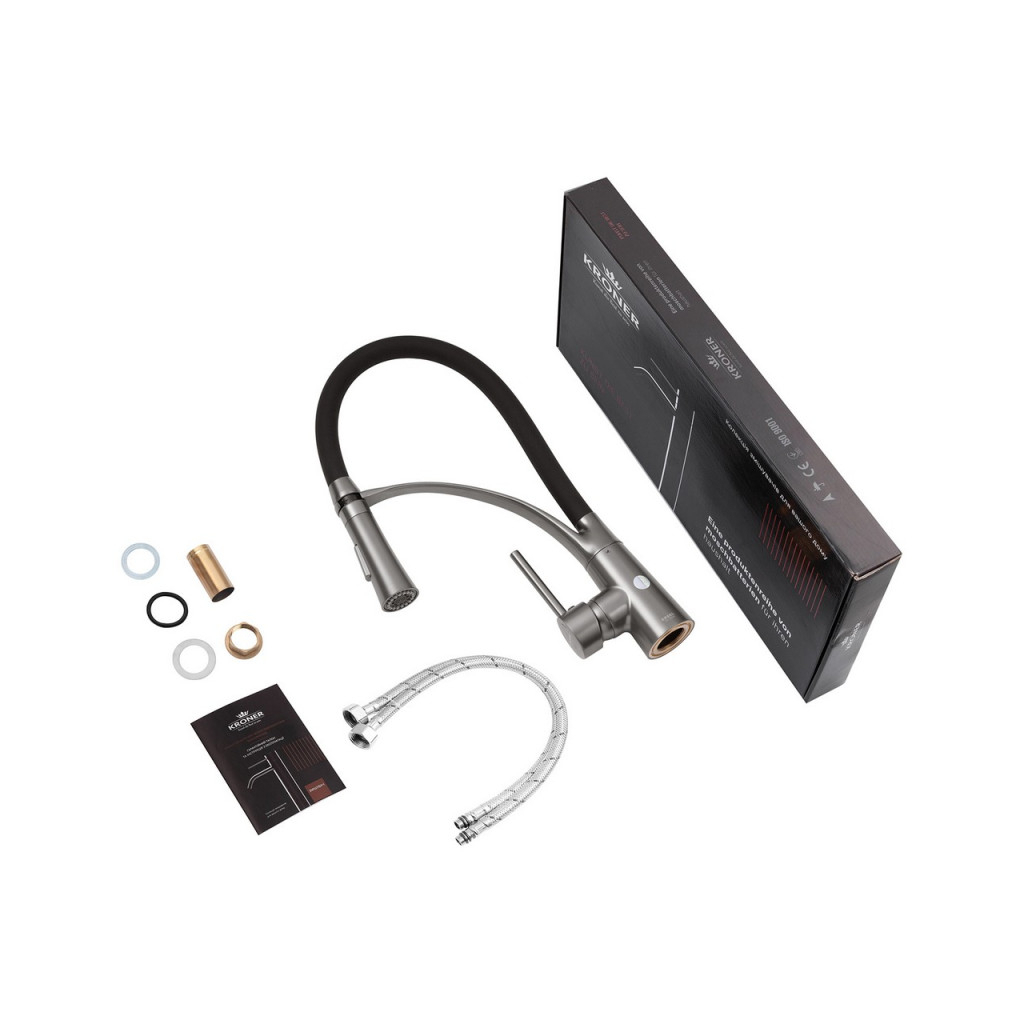 Змішувач Kroner Ersel-GRP03393BLK - зображення 8