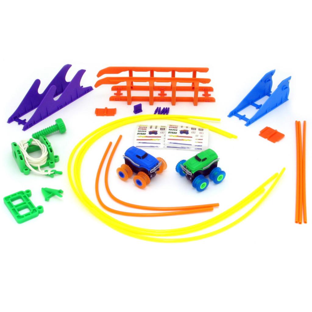 Машина Trix Trux набір 2 машинки з трасою синя і зелена (JLT-AS332BG) - зображення 2