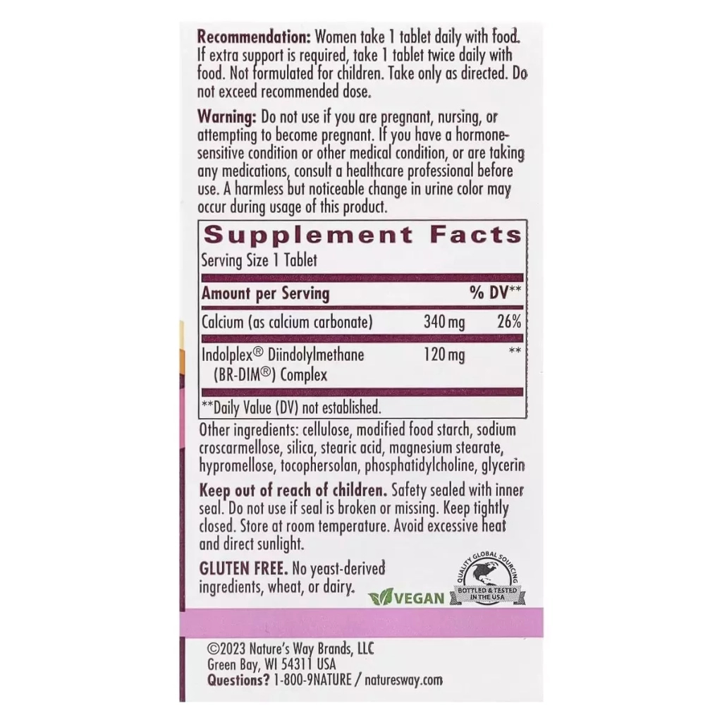 Вітамін Nature's Way Здоровий метаболізм естрогену з абсорбованим діїндо (EMT-05336) - зображення 2