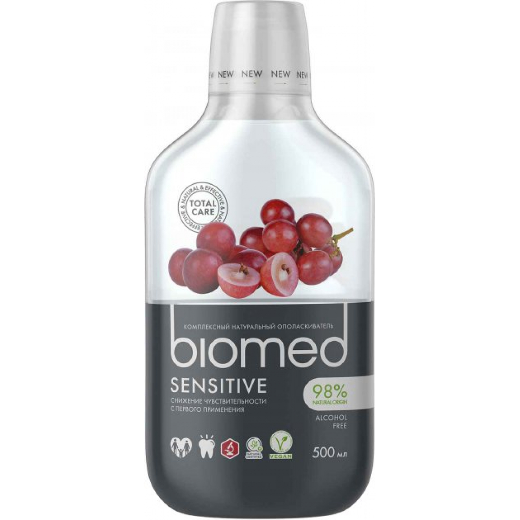 Ополіскувач для порожнини рота BioMed Sensitive для зниження чутливості 500 мл (7640168930622) - зображення 1