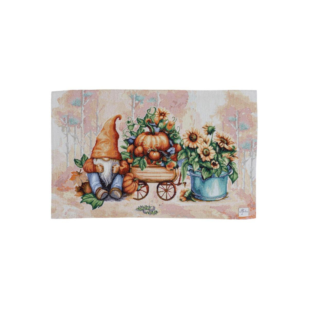 Серветка на стіл Прованс гобеленова Гарбузові гноми 30х50 см (036238) - зображення 1